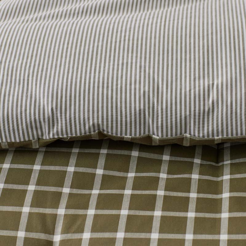 Classic Stripes and Plaids Cool Yarn-Dyed Cotton Percale Comforter