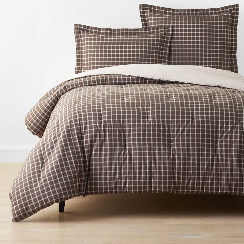 Classic Stripes and Plaids Cool Yarn-Dyed Cotton Percale Comforter