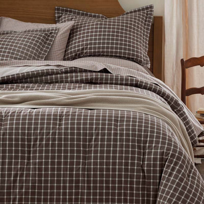 Classic Stripes and Plaids Cool Yarn-Dyed Cotton Percale Comforter