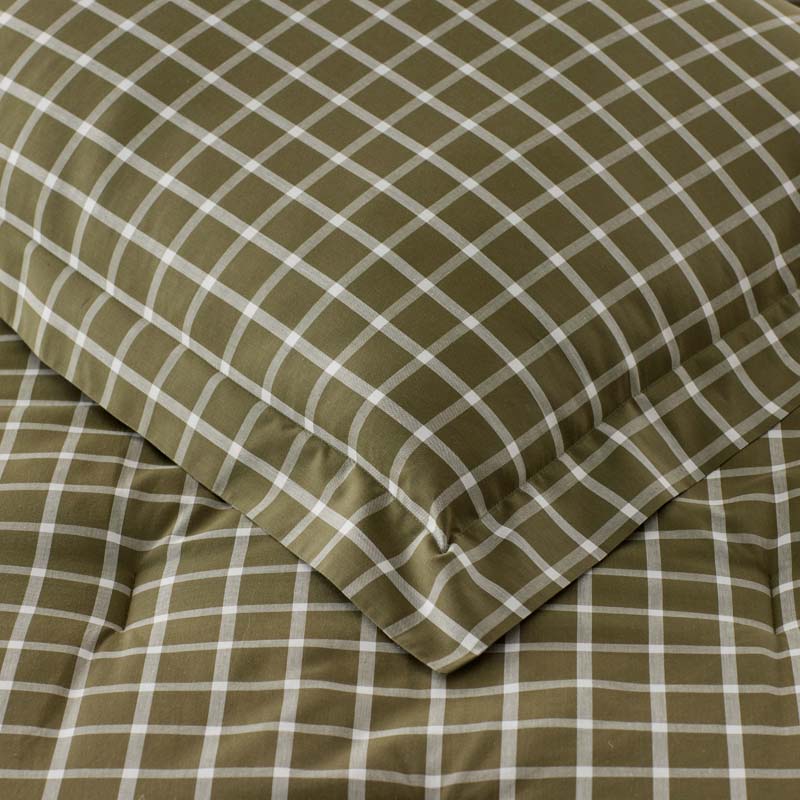 Classic Stripes and Plaids Cool Yarn-Dyed Cotton Percale Comforter