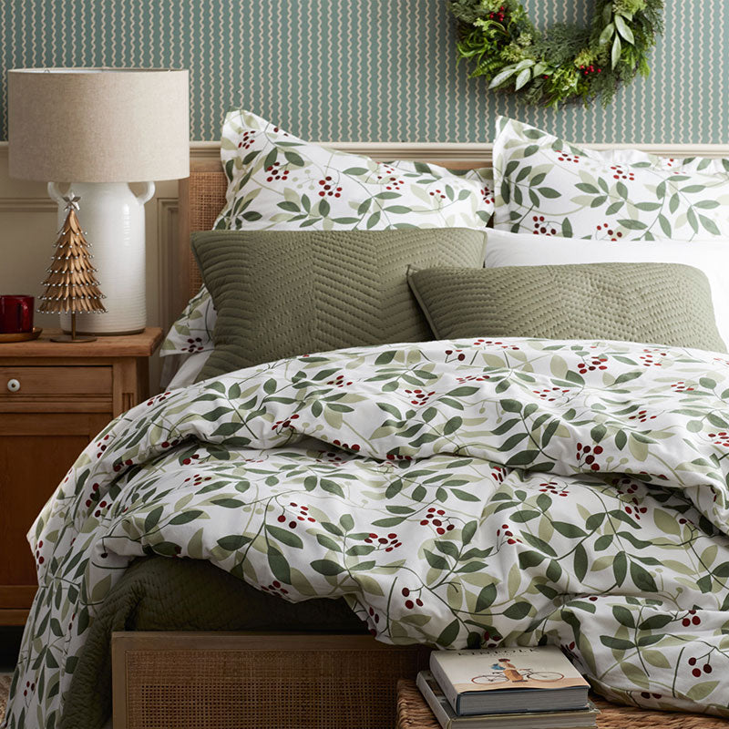 Holiday Print Classic Ultra-Cozy Cotton Flannel Flat Bed Sheet