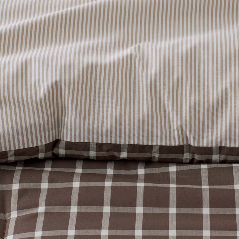Classic Stripes and Plaids Cool Yarn-Dyed Cotton Percale Comforter