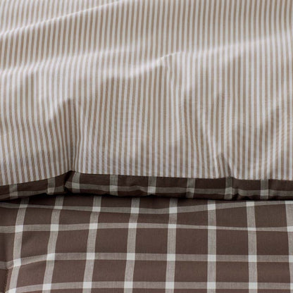 Classic Stripes and Plaids Cool Yarn-Dyed Cotton Percale Comforter