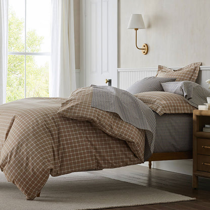Classic Stripes and Plaids Cool Yarn-Dyed Cotton Percale Pillowcase Set