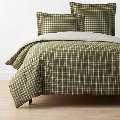 Classic Stripes and Plaids Cool Yarn-Dyed Cotton Percale Comforter