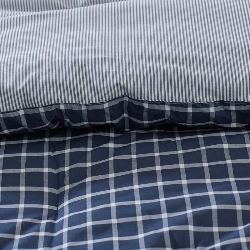 Classic Stripes and Plaids Cool Yarn-Dyed Cotton Percale Comforter