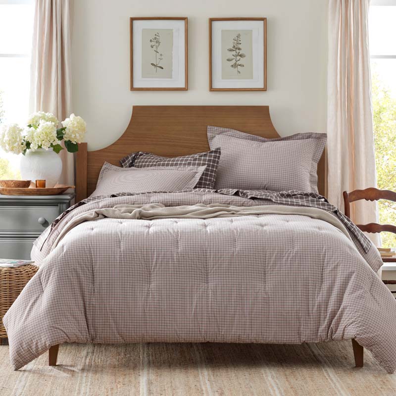 Classic Stripes and Plaids Cool Yarn-Dyed Cotton Percale Comforter