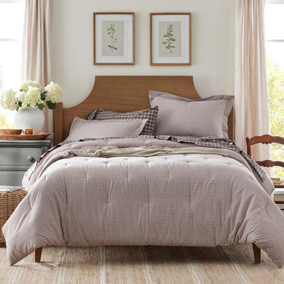 Classic Stripes and Plaids Cool Yarn-Dyed Cotton Percale Comforter