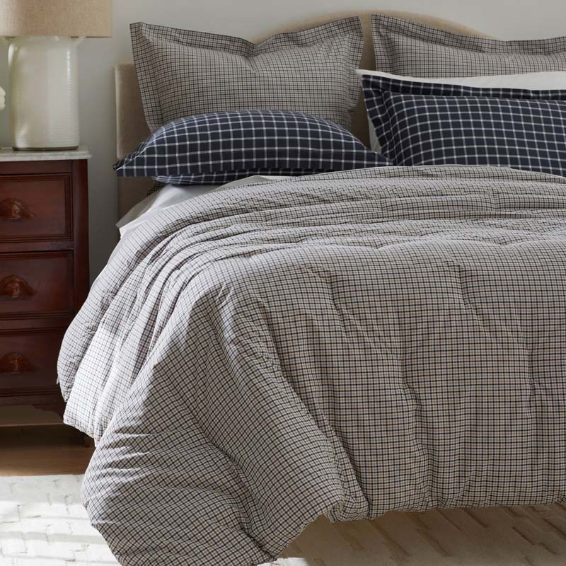 Classic Stripes and Plaids Cool Yarn-Dyed Cotton Percale Comforter