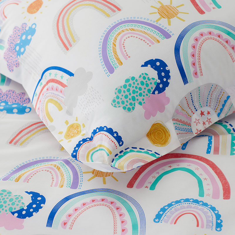 Magical Rainbows Classic Cool Organic Cotton Percale Comforter Set
