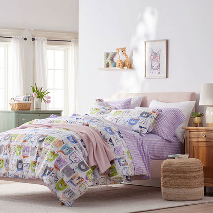 Stylish Cats Classic Cool Organic Cotton Percale Bed Sheet Set