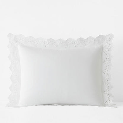 Eyelet Classic Cool Cotton Percale Solid Sham