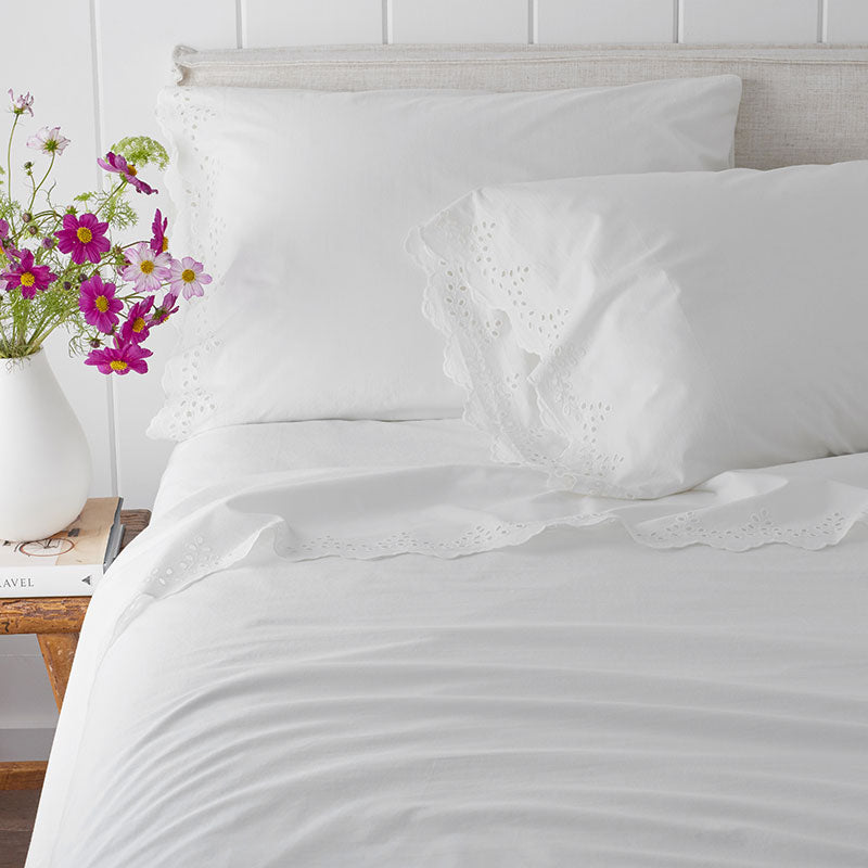 Eyelet Classic Cool Cotton Percale Solid Sham