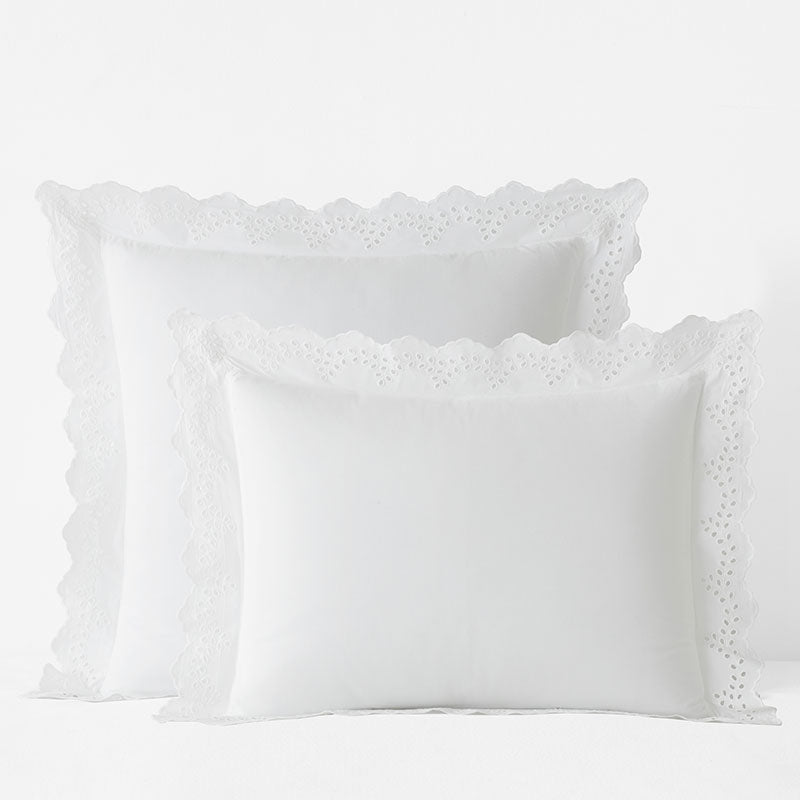 Eyelet Classic Cool Cotton Percale Solid Sham