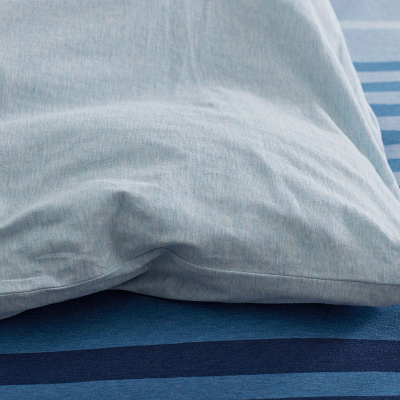 T-Shirt Soft Jersey Knit Stripe Yarn-Dyed Comforter Set
