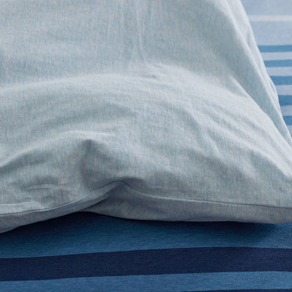 T-Shirt Soft Jersey Knit Stripe Yarn-Dyed Duvet Cover Set