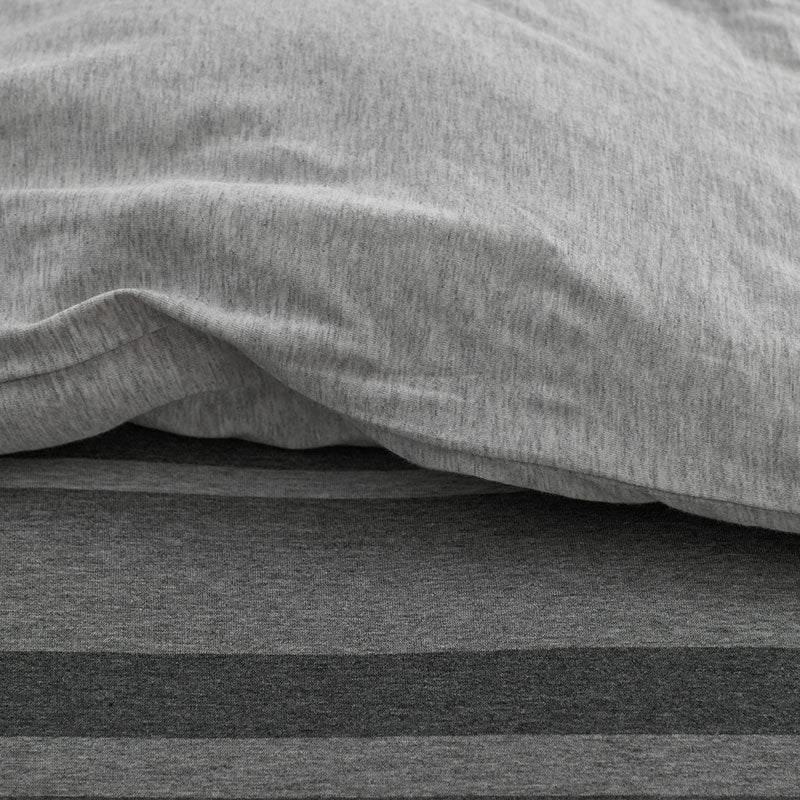 T-Shirt Soft Jersey Knit Stripe Yarn-Dyed Comforter Set