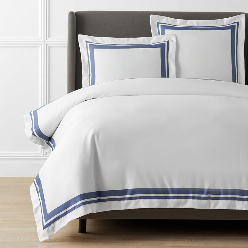 Double Border Premium Smooth Supima® Cotton Wrinkle-Free Sateen Duvet Cover