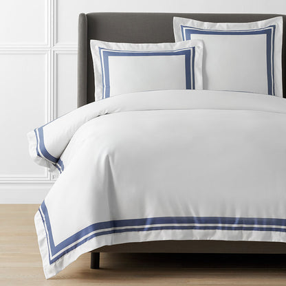 Double Border Premium Smooth Supima® Cotton Wrinkle-Free Sateen Duvet Cover