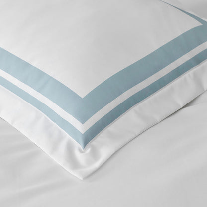 Double Border Premium Smooth Supima® Cotton Wrinkle-Free Sateen Duvet Cover
