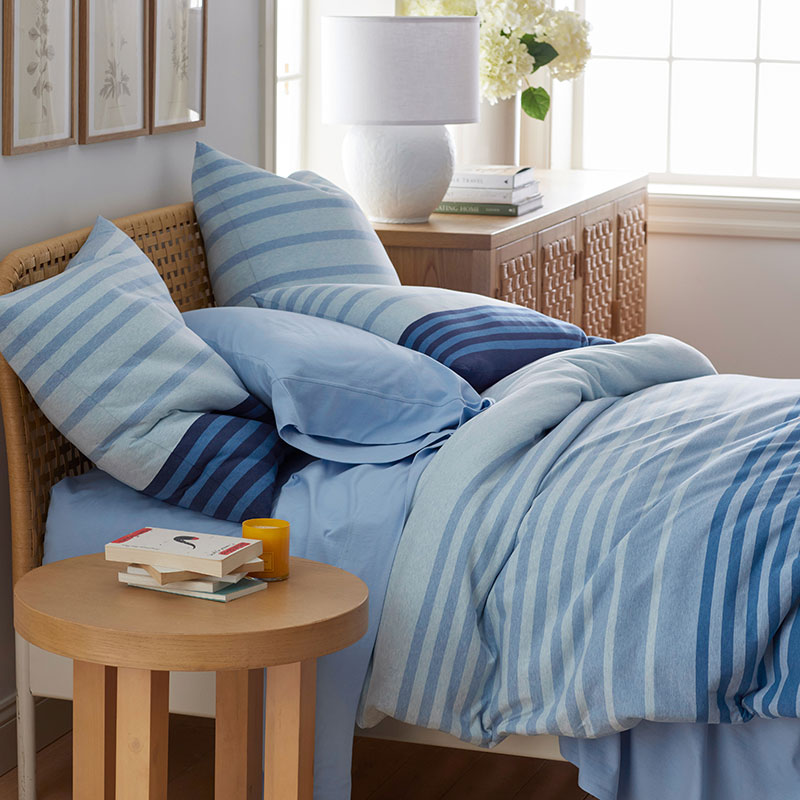 T-Shirt Soft Jersey Knit Stripe Yarn-Dyed Comforter Set