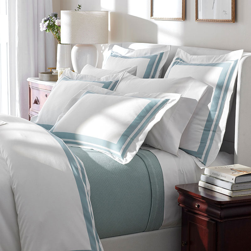 Double Border Premium Smooth Supima® Cotton Wrinkle-Free Sateen Duvet Cover