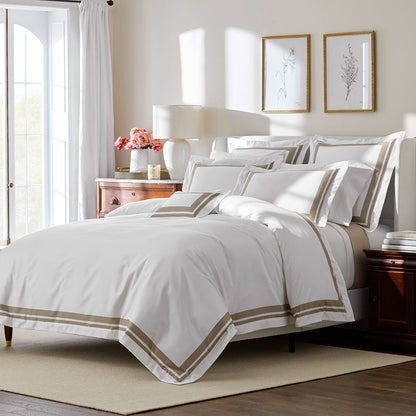 Double Border Premium Smooth Supima® Cotton Wrinkle-Free Sateen Decorative Lumbar Pillow Cover
