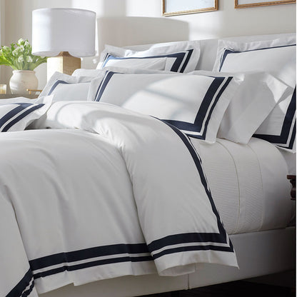 Double Border Premium Smooth Supima® Cotton Wrinkle-Free Sateen Duvet Cover