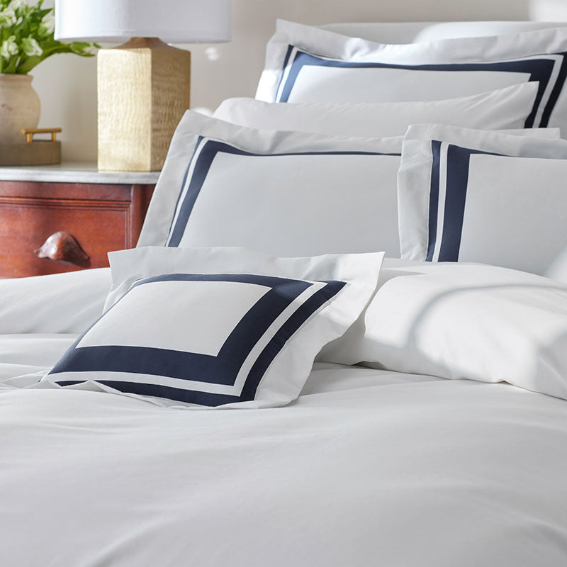 Double Border Premium Smooth Supima® Cotton Wrinkle-Free Sateen Duvet Cover