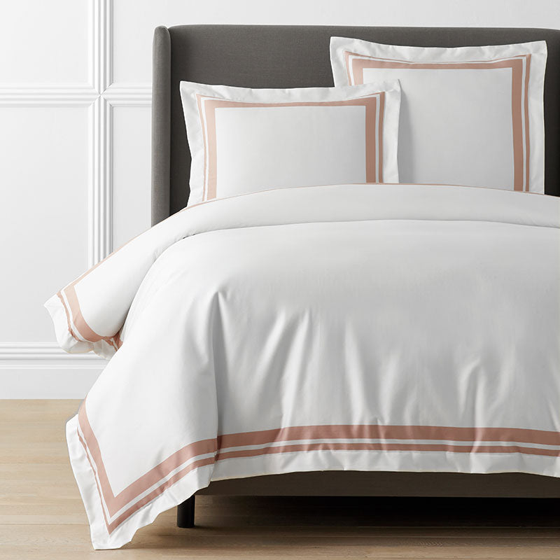 Double Border Premium Smooth Supima® Cotton Wrinkle-Free Sateen Duvet Cover