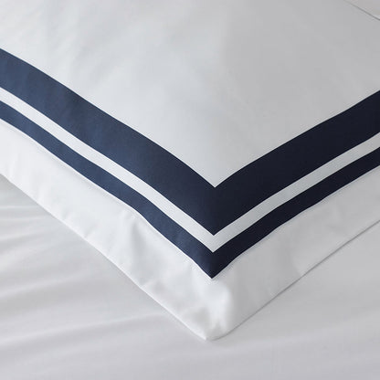 Double Border Premium Smooth Supima® Cotton Wrinkle-Free Sateen Duvet Cover