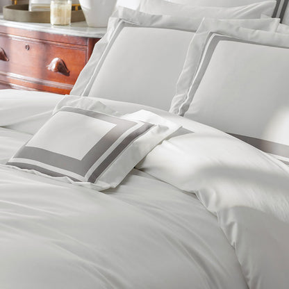 Double Border Premium Smooth Supima® Cotton Wrinkle-Free Sateen Duvet Cover