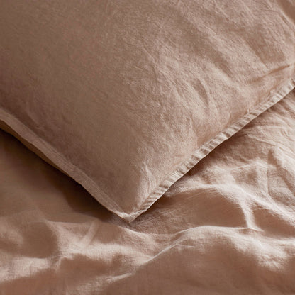 Premium Breathable Washed Linen Solid Duvet Cover