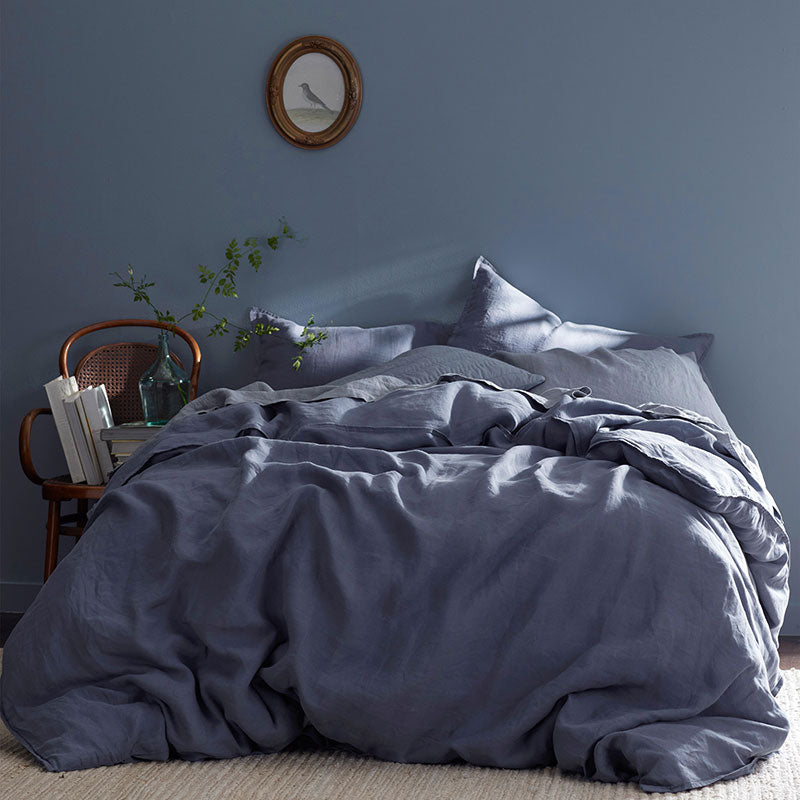 Premium Breathable Washed Linen Solid Fitted Bed Sheet