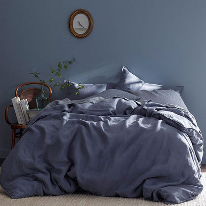 Premium Breathable Washed Linen Solid Fitted Bed Sheet