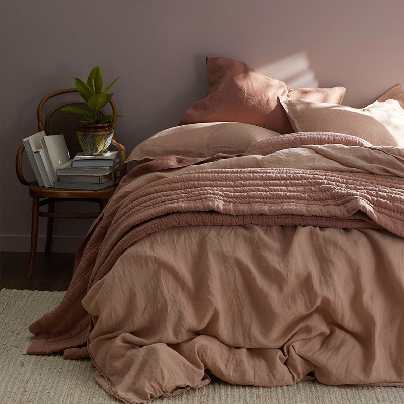 Premium Breathable Washed Linen Solid Duvet Cover