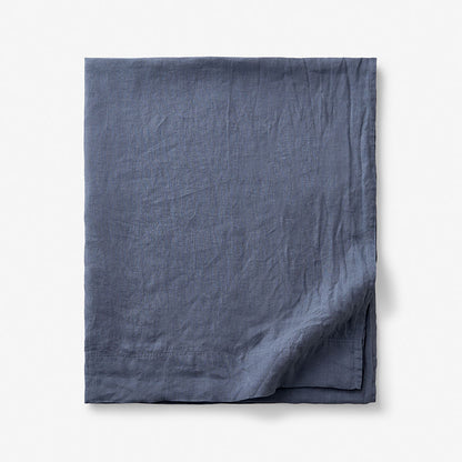 Premium Breathable Washed Linen Solid Flat Bed Sheet