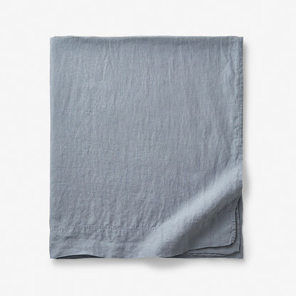 Premium Breathable Washed Linen Solid Flat Bed Sheet