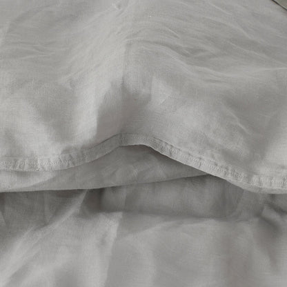 Premium Breathable Washed Linen Solid Flat Bed Sheet