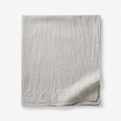 Premium Breathable Washed Linen Solid Flat Bed Sheet