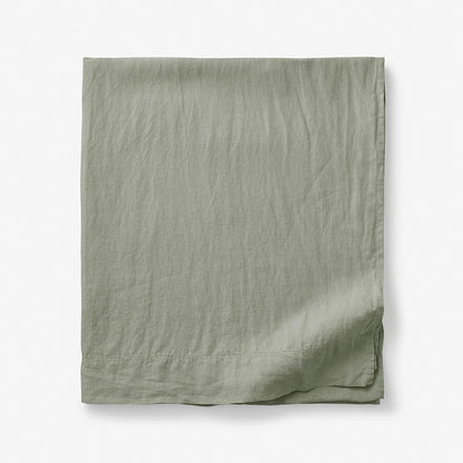 Premium Breathable Washed Linen Solid Flat Bed Sheet