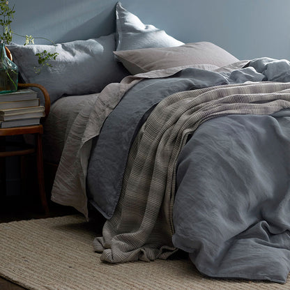 Premium Breathable Washed Linen Solid Sham