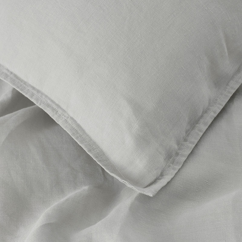 Premium Breathable Washed Linen Solid Flat Bed Sheet