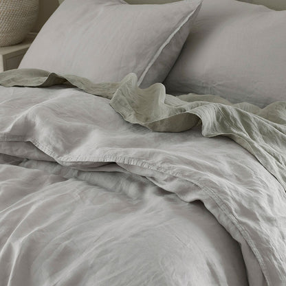 Premium Breathable Washed Linen Solid Fitted Bed Sheet