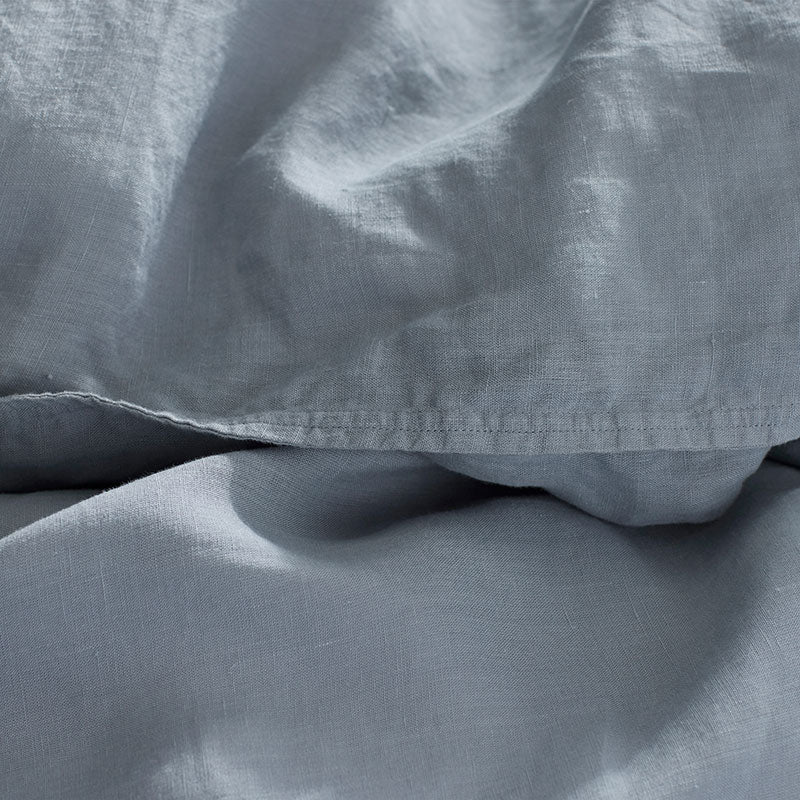Premium Breathable Washed Linen Solid Flat Bed Sheet