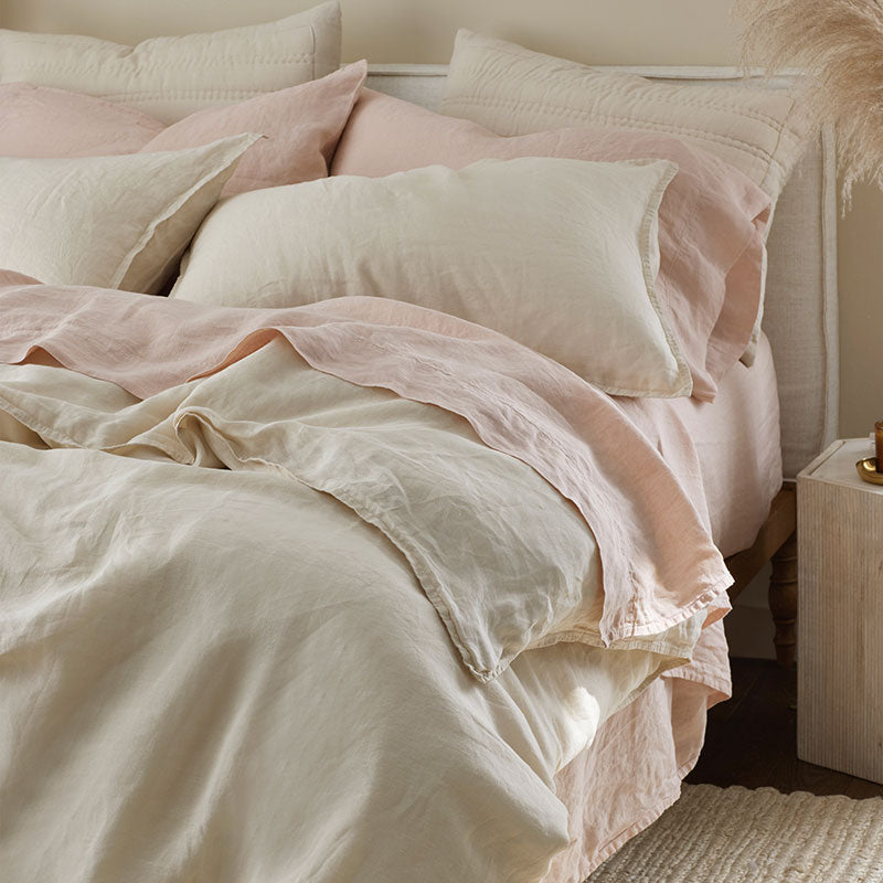 Premium Breathable Washed Linen Solid Duvet Cover