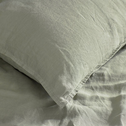 Premium Breathable Washed Linen Solid Duvet Cover