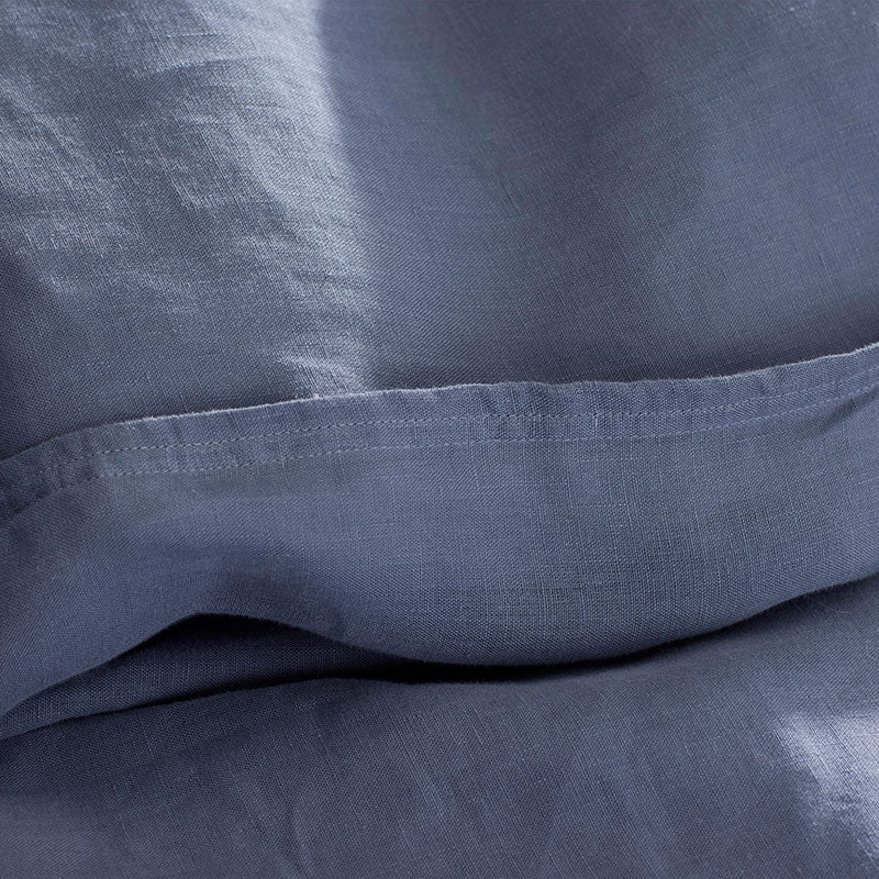 Premium Breathable Washed Linen Solid Flat Bed Sheet