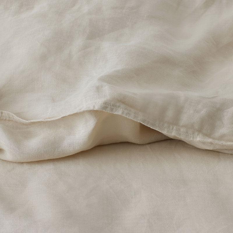 Premium Breathable Washed Linen Solid Fitted Bed Sheet