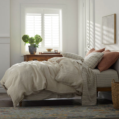 Premium Breathable Washed Linen Solid Duvet Cover